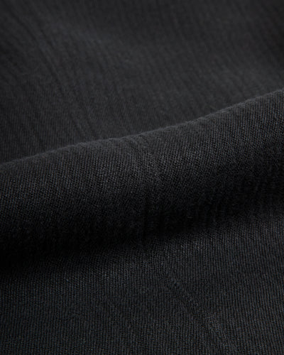 MotivMfg Continental Sack Jacket - Black Linen Wool Pique - Standard & Strange