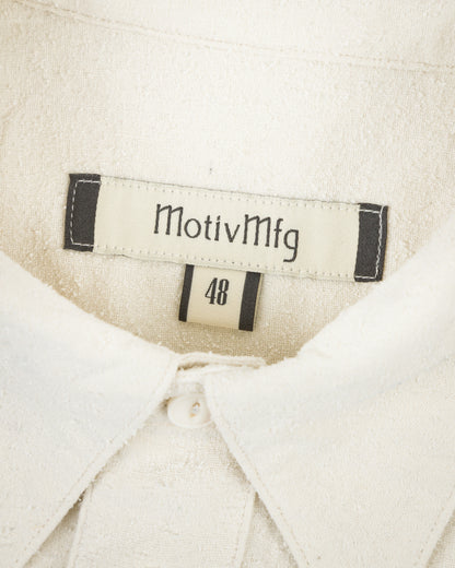 MotivMfg Draughtsman Shirt  - Eggshell Tussah Silk - Standard & Strange