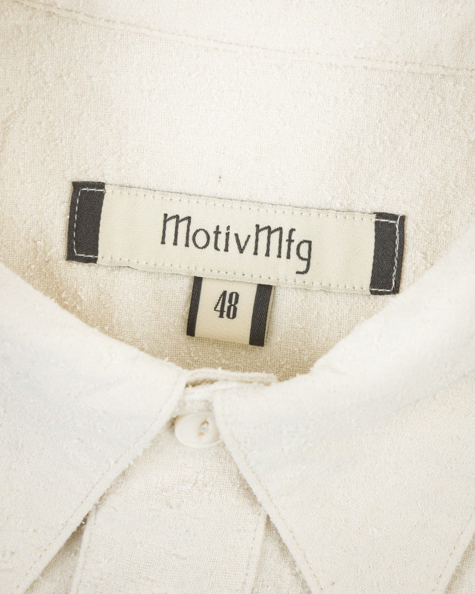 MotivMfg Draughtsman Shirt  - Eggshell Tussah Silk - Standard & Strange