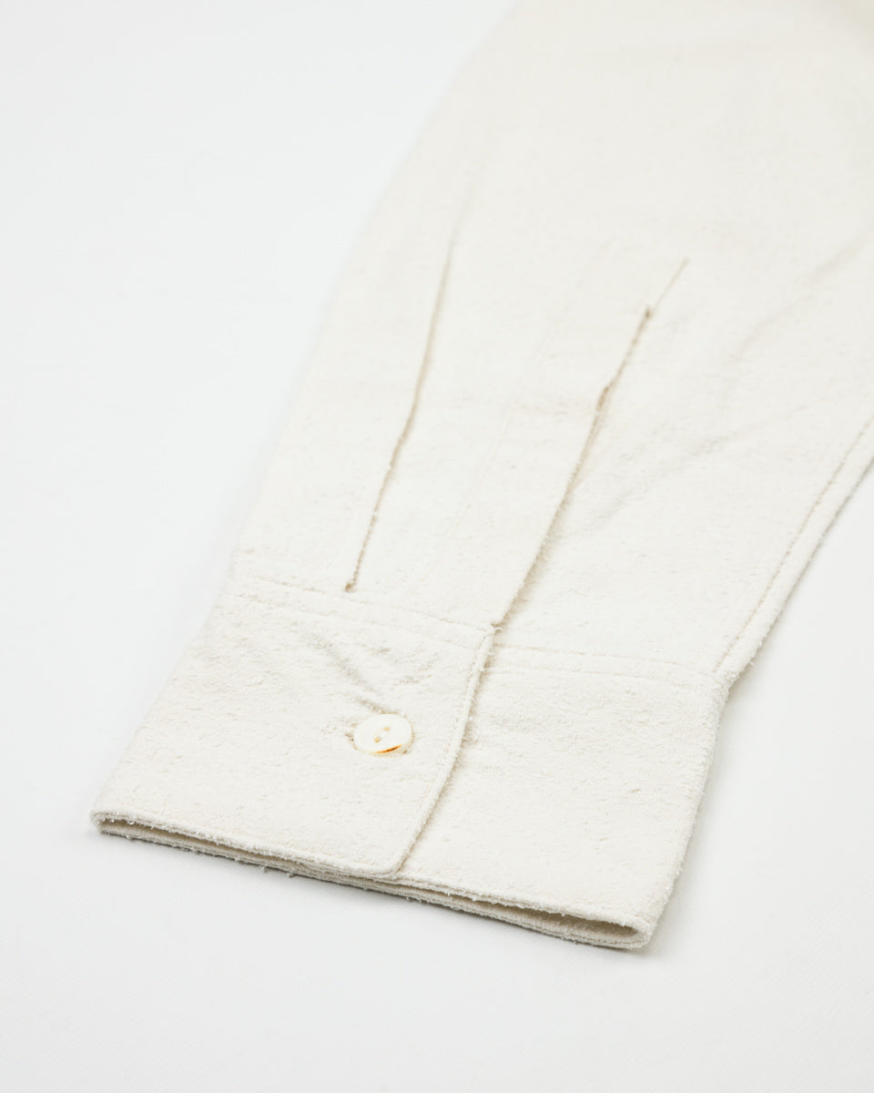 MotivMfg Draughtsman Shirt  - Eggshell Tussah Silk - Standard & Strange