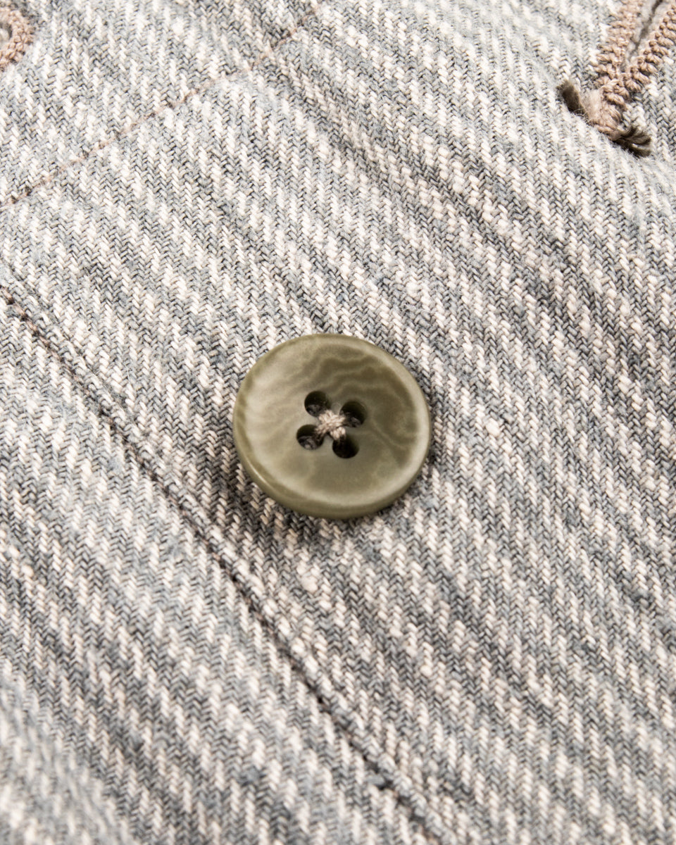 MotivMfg English Trousers - Light Grey Stripe High Twist Linen - Standard & Strange