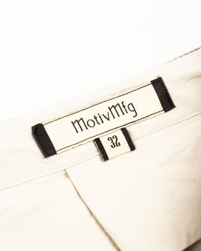MotivMfg English Trousers - Light Grey Stripe High Twist Linen - Standard & Strange