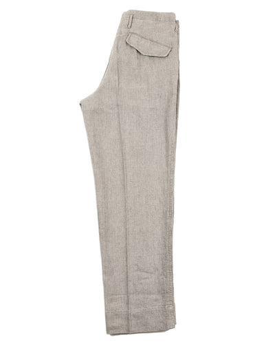MotivMfg English Trousers - Light Grey Stripe High Twist Linen - Standard & Strange