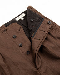 MotivMfg English Trousers - Brown Irish Linen Broadcloth - Standard & Strange