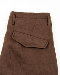 MotivMfg English Trousers - Brown Irish Linen Broadcloth - Standard & Strange