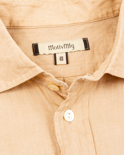 MotivMfg Gyorgy Shirt - Buff Superfine Linen Broadcloth - Standard & Strange
