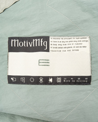 MotivMfg Hybrid Parka - Aqua Japanese Shrunk Nylon - Standard & Strange