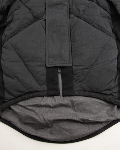 MotivMfg Lander Down Coat - Charcoal Halley Stevenson "Military Finish" Waxed Cotton - Standard & Strange