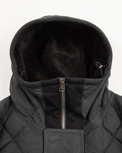 MotivMfg Lander Down Coat - Charcoal Halley Stevenson "Military Finish" Waxed Cotton - Standard & Strange