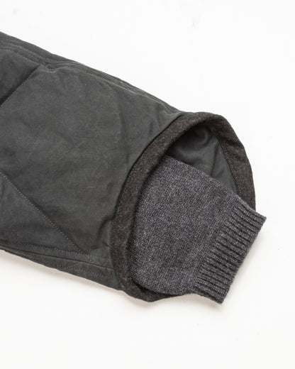 MotivMfg Lander Down Coat - Charcoal Halley Stevenson "Military Finish" Waxed Cotton - Standard & Strange