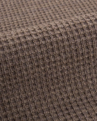 MotivMfg Micro Waffle Thermal Knit - Orange Wool Linen Cotton
