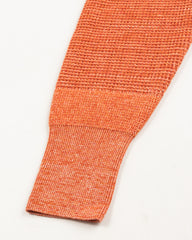 MotivMfg Micro Waffle Thermal Knit - Orange Wool Linen Cotton Micro Waffle Knit - Standard & Strange