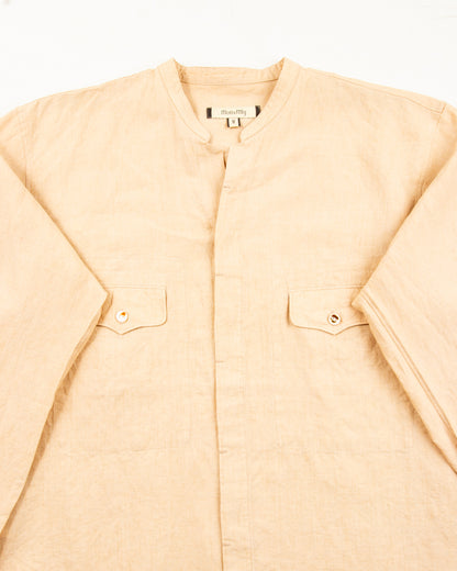 MotivMfg Mikhail Shirt - Buff Superfine Linen Broadcloth - Standard & Strange