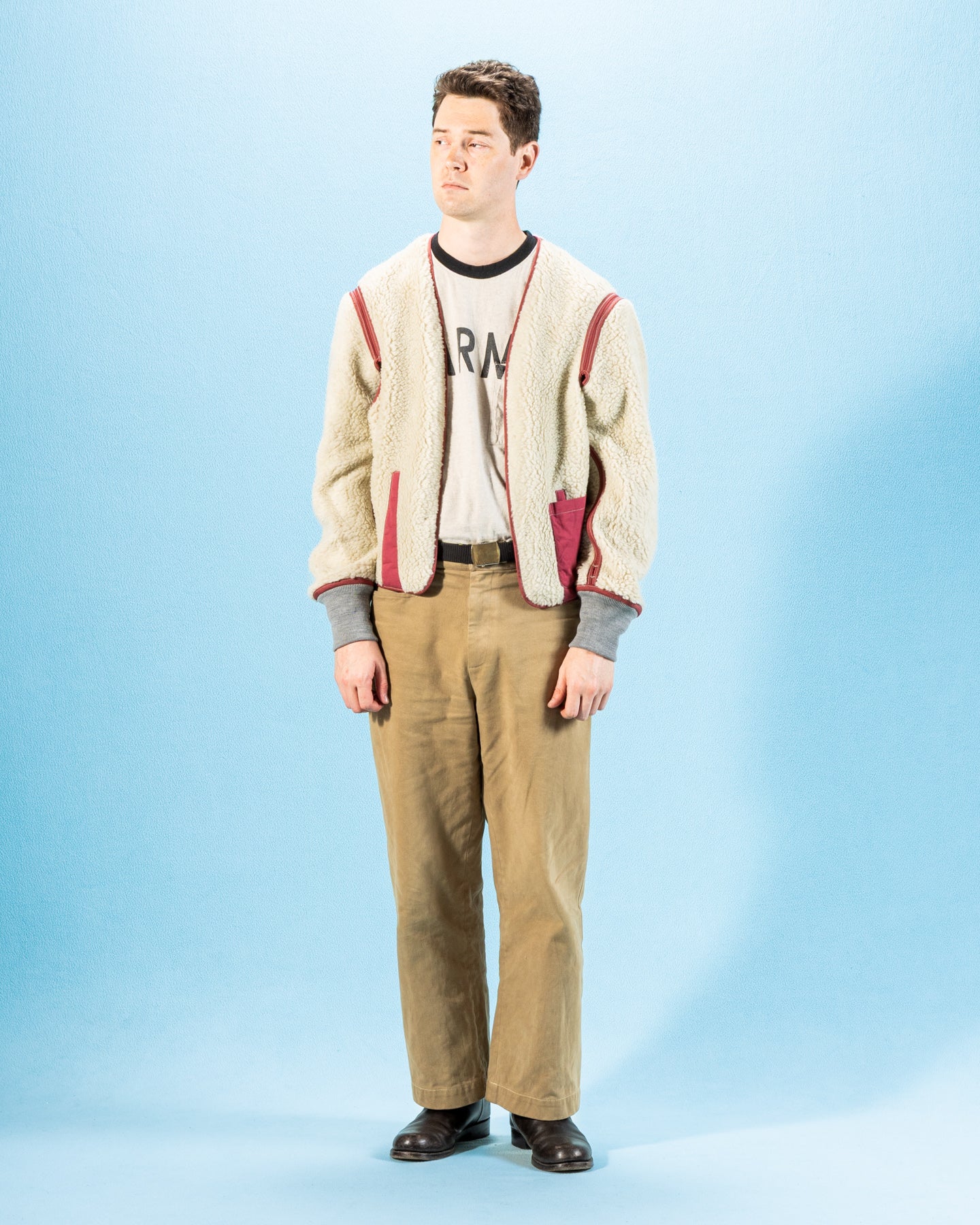 MotivMfg Mod. Deacon Flight Liner Jacket - Smog Lightweight Fleece - Standard & Strange