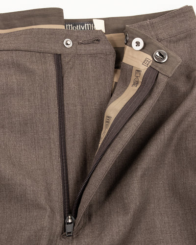 MotivMfg Mod. Kinetic Trousers - Dark Natural Optim Wool - Standard & Strange