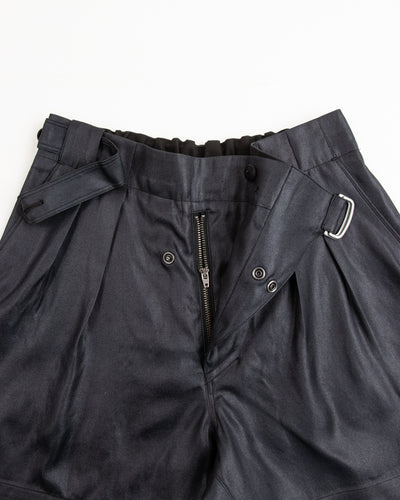 MotivMfg Oblique Shorts - High Twist Tussah Silk Twill/Midnight - Standard & Strange