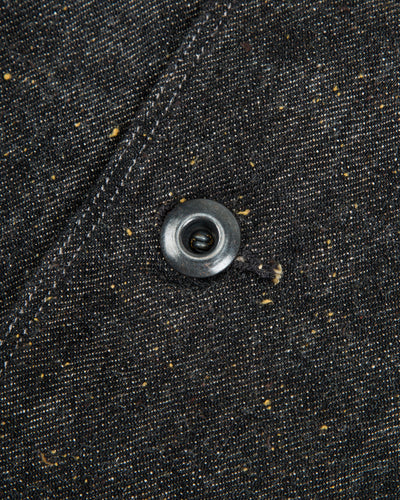 MotivMfg Peak Lapel Lounge Jacket - Char Brown Donegal Denim - Standard & Strange