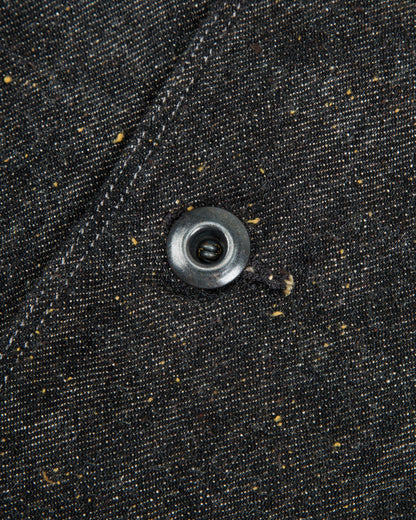 MotivMfg Peak Lapel Lounge Jacket - Char Brown Donegal Denim - Standard & Strange