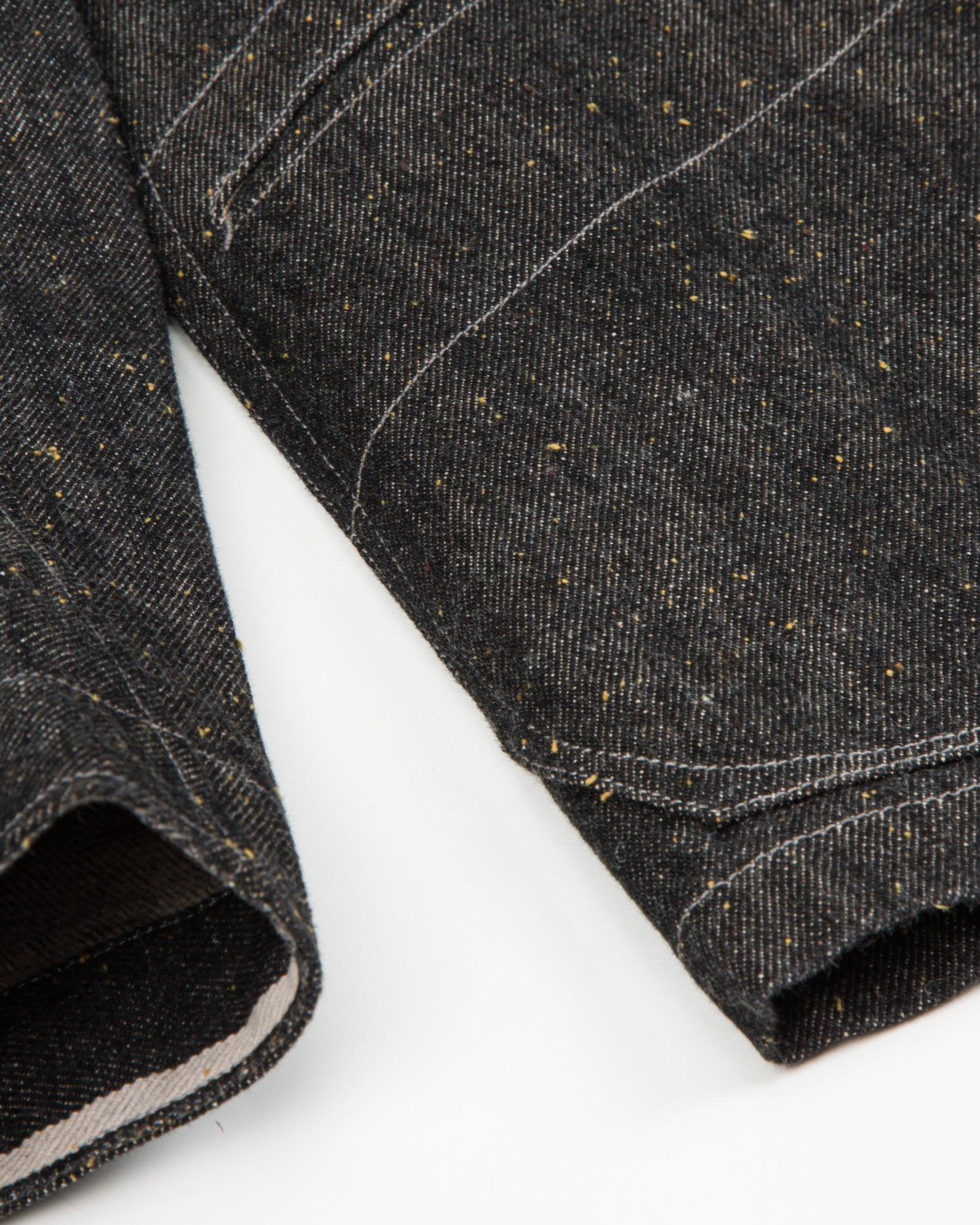 MotivMfg Peak Lapel Lounge Jacket - Char Brown Donegal Denim - Standard & Strange