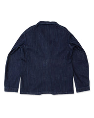 MotivMfg Peak Lapel Lounge Jacket - Indigo Tailorable Denim - Standard & Strange