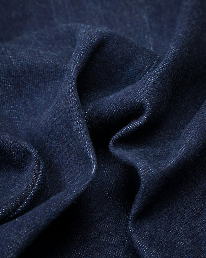 MotivMfg Peak Lapel Lounge Jacket - Indigo Tailorable Denim - Standard & Strange