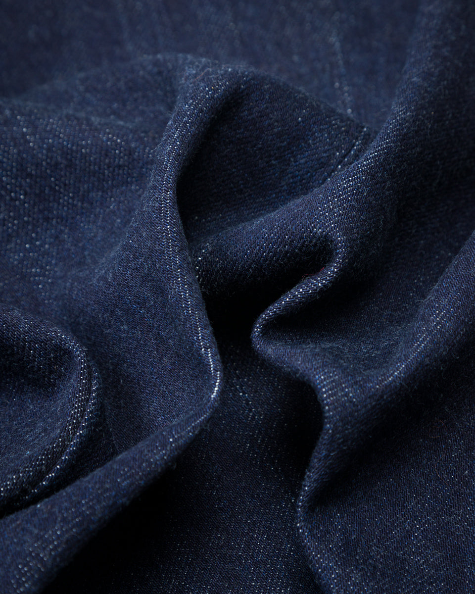 MotivMfg Peak Lapel Lounge Jacket - Indigo Tailorable Denim - Standard & Strange