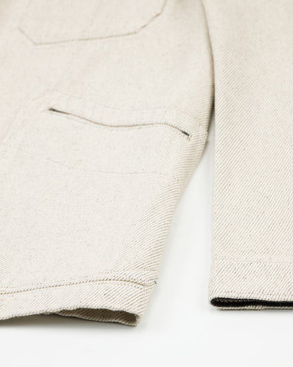 MotivMfg Peak Lapel Lounge Jacket - Natural Tailorable Denim - Standard & Strange