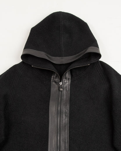 MotivMfg Pilgrimage Hoodie - Black Wool Boucle Knit - Standard & Strange