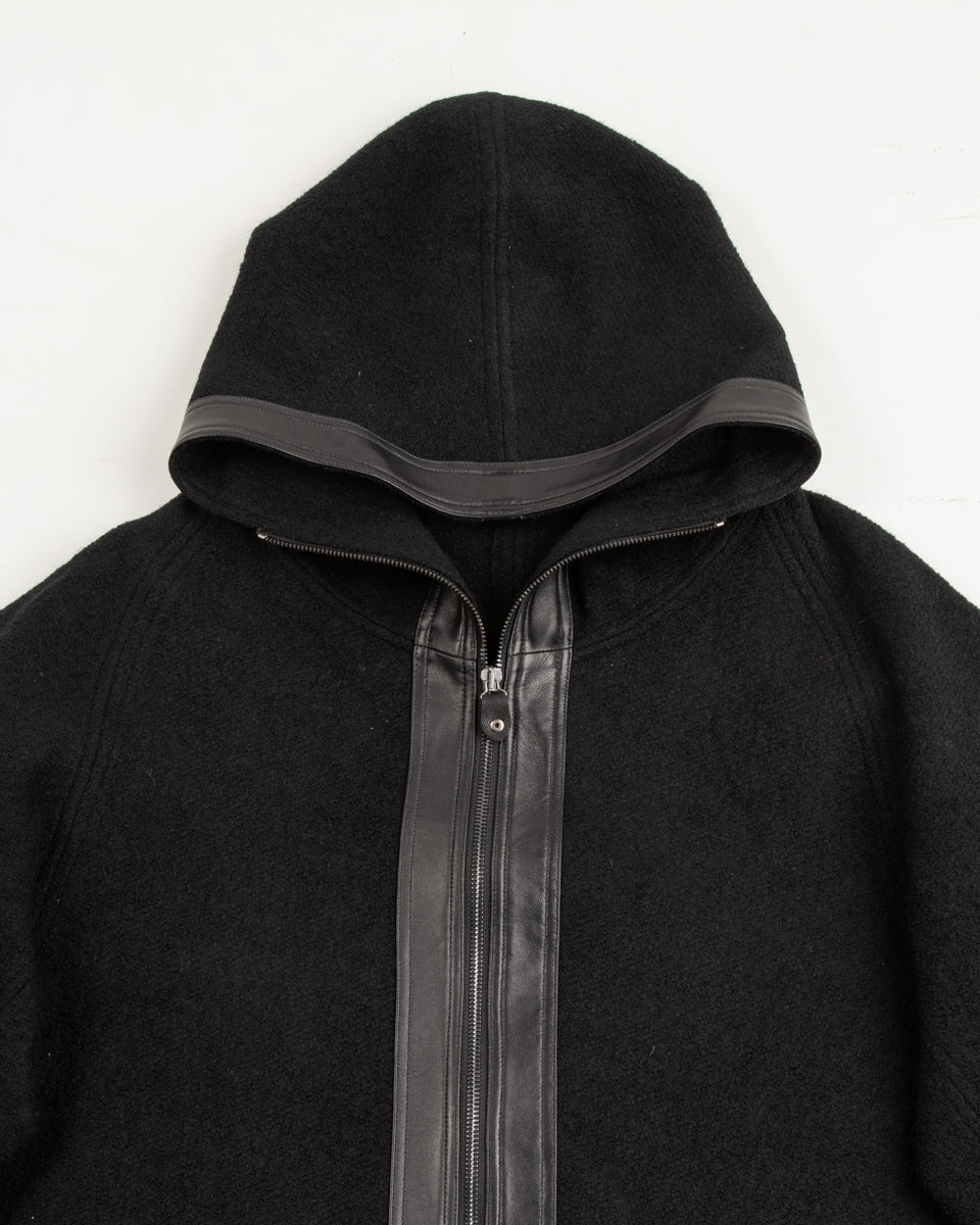 MotivMfg Pilgrimage Hoodie - Black Wool Boucle Knit - Standard & Strange