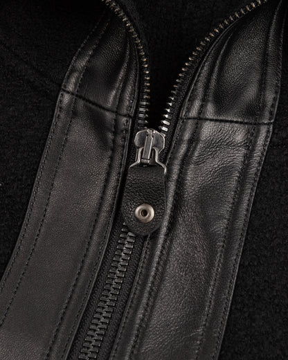 MotivMfg Pilgrimage Hoodie - Black Wool Boucle Knit - Standard & Strange