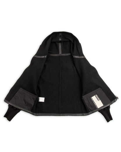 MotivMfg Pilgrimage Hoodie - Black Wool Boucle Knit - Standard & Strange