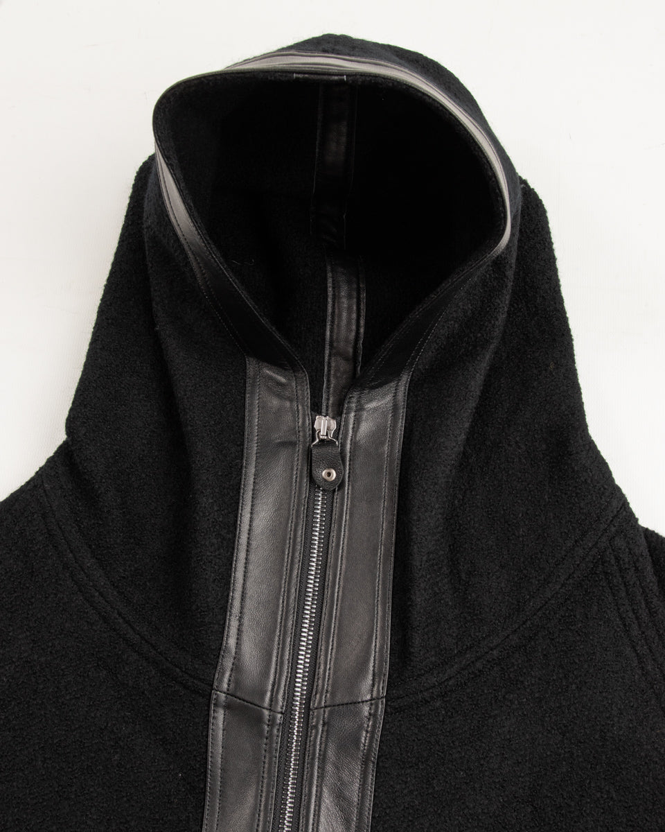 MotivMfg Pilgrimage Hoodie - Black Wool Boucle Knit - Standard & Strange