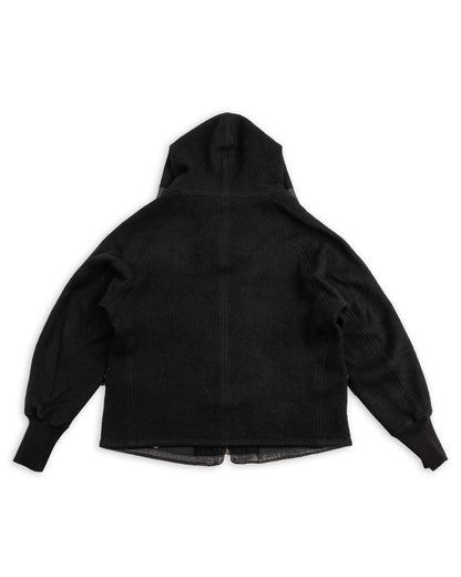 MotivMfg Pilgrimage Hoodie - Black Wool Boucle Knit - Standard & Strange