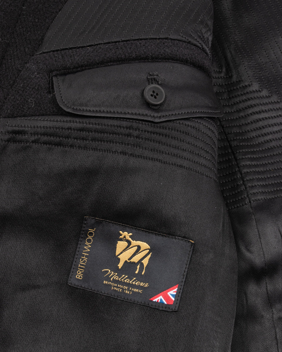 MotivMfg Platica Peacoat - Black Mallelieus Vintage Velour Overcoating - Standard & Strange