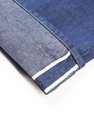 MotivMfg Pleat Denim Trousers - Indigo Linen Cotton Denim - Standard & Strange