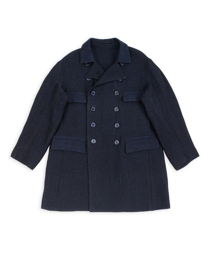 MotivMfg Relaxed Brigadier Coat - Boelite Blue Double Face Tweed - Standard & Strange