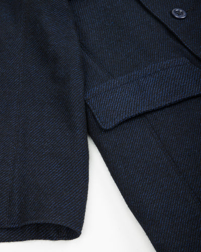 MotivMfg Relaxed Brigadier Coat - Boelite Blue Double Face Tweed - Standard & Strange