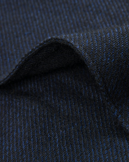 MotivMfg Relaxed Brigadier Coat - Boelite Blue Double Face Tweed - Standard & Strange