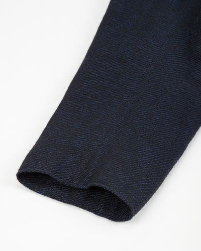 MotivMfg Relaxed Brigadier Coat - Boelite Blue Double Face Tweed - Standard & Strange