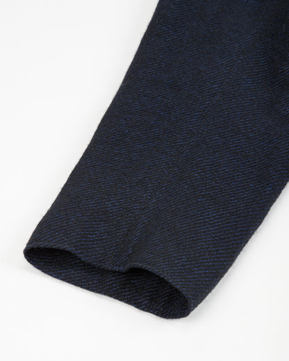 MotivMfg Relaxed Brigadier Coat - Boelite Blue Double Face Tweed - Standard & Strange