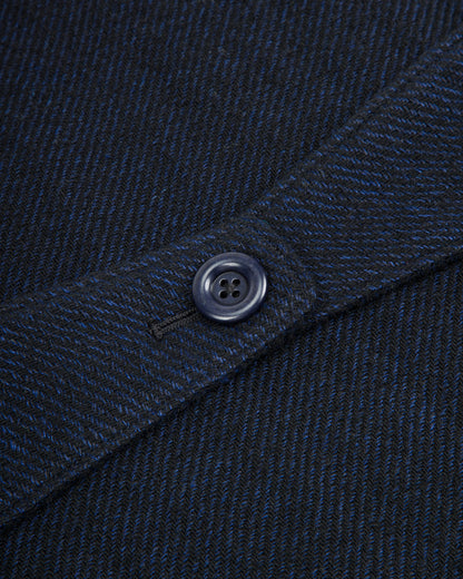 MotivMfg Relaxed Brigadier Coat - Boelite Blue Double Face Tweed - Standard & Strange