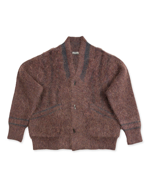 MotivMfg Soviet Felt Cardigan Coat - Aubergine - Standard & Strange