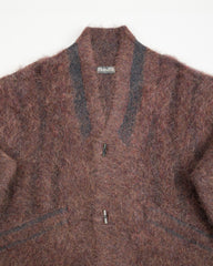 MotivMfg Soviet Felt Cardigan Coat - Aubergine - Standard & Strange