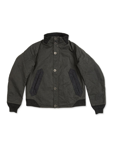 Vector Bomber - Black Coated Waxed Cotton