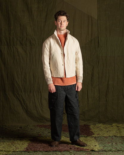 MotivMfg Vector Bomber Jacket Halley Stevenson "Military Finish" - Natural Waxed Cotton - Standard & Strange