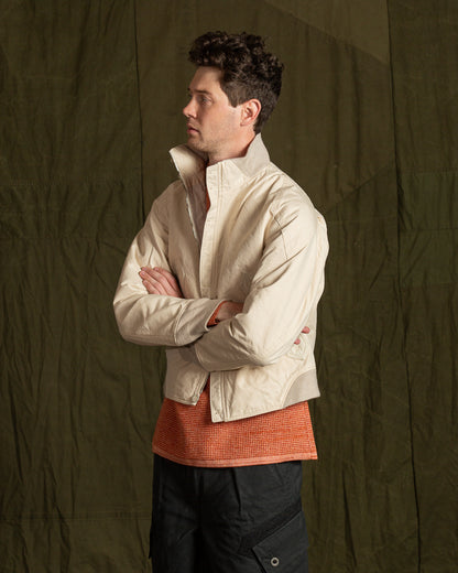 MotivMfg Vector Bomber Jacket Halley Stevenson "Military Finish" - Natural Waxed Cotton - Standard & Strange