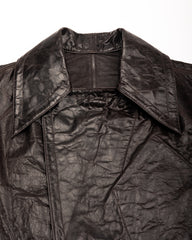 MotivMfg Wrapped Leather Wind Coat - Aubergine Glazed French Lambskin - Standard & Strange