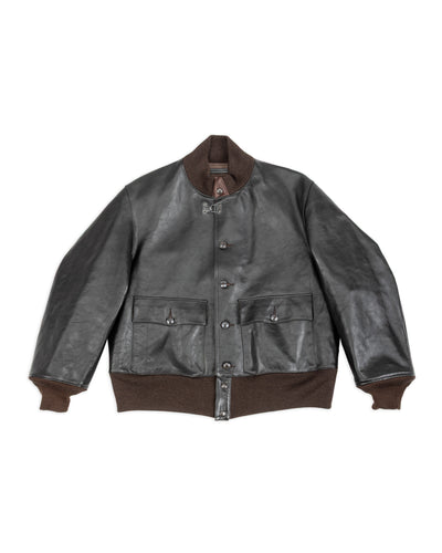 Nigel Cabourn A-1 Jacket - Black Teacore Horsehide - Standard & Strange