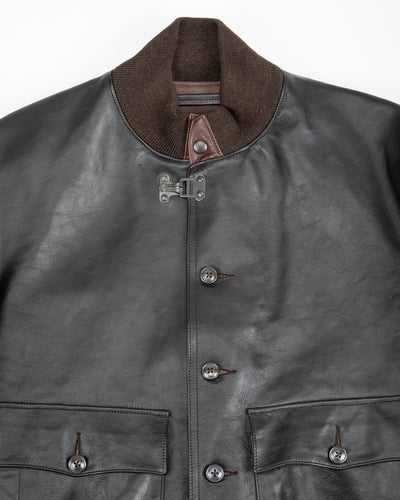 Nigel Cabourn A-1 Jacket - Black Teacore Horsehide - Standard & Strange