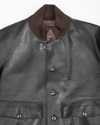 A-1 Jacket - Black Teacore Horsehide